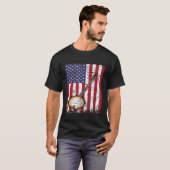 バンジョアメリカ国旗 Tシャツ (正面フル)