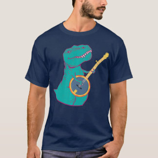 バンジョウダノブルーグラスミュージックディノミュージシャン Tシャツ