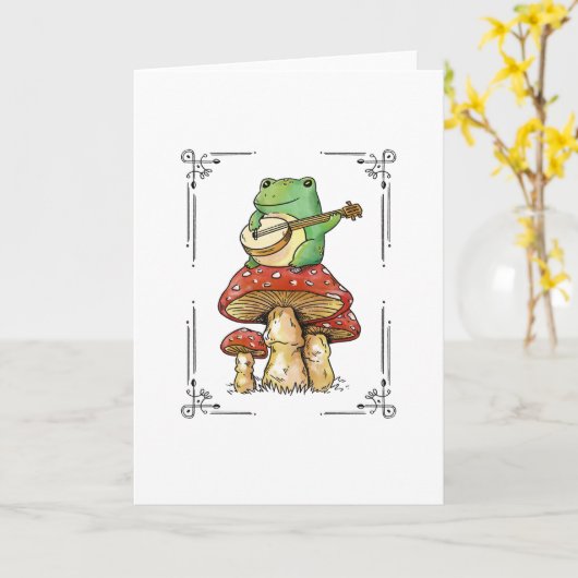 バンジョカエルMUSHROM カード (黄色い花)