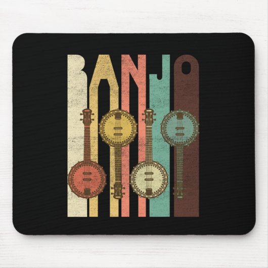 バンジョカントリーミュージック楽器ブルーグラスバンドギフト マウスパッド (正面)