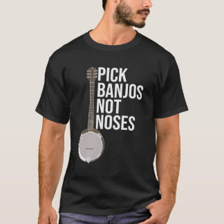 バンジョギフトスローガンおもしろいブルーグラスデザイン Tシャツ