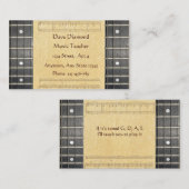 バンジョストリングフリーボードシートミュージック名刺 名刺 (正面/裏面)