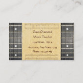 バンジョストリングフリーボードシートミュージック名刺 名刺 (正面)