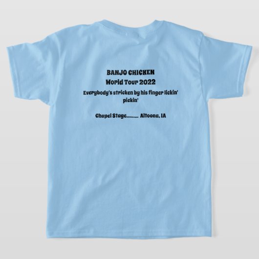 バンジョチキンワールドツアーコンサートTシャツ  Tシャツ (レイダウン裏面)