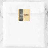 バンジョフリーボード名ギフトタグブックプレート スクエアシール (バッグ)