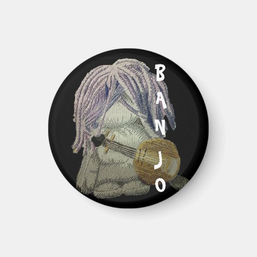 バンジョブラックマグネット マグネット (正面)