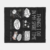 バンジョプレーヤーギフトおもしろいカントリー音楽ブルーグラス フリースブランケット (正面(横))