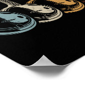 バンジョプレーヤーフォークカントリーミュージックレトロバンジョス ポスター (角)