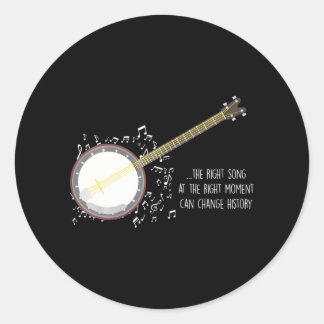 バンジョプレーヤーミュージックノートBluegrass Stringband ラウンドシール