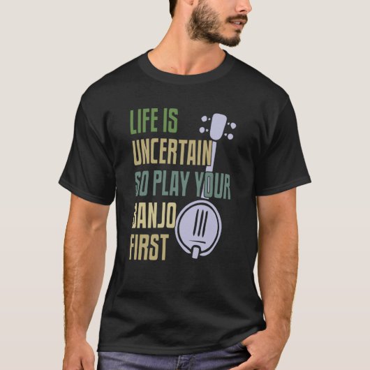 バンジョプレーヤーレトロスタイル Tシャツ (正面)