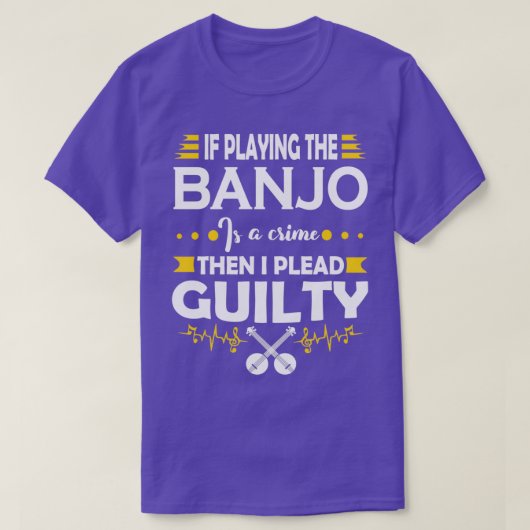 バンジョプレーヤー有罪引用文 Tシャツ (デザイン正面)