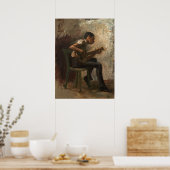 バンジョプレーヤー – トーマス・エイキンズファインアートポスター ポスター (キッチン)