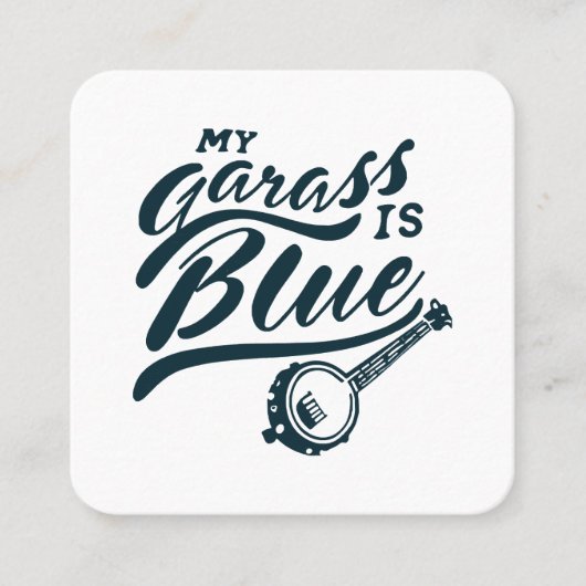 バンジョマイグラスは青 スクエア名刺 (正面)