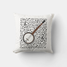 バンジョミュージカルノートバンジョイストフォークミュージシャン クッション