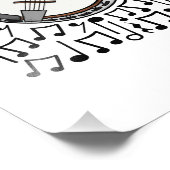 バンジョミュージカルノートバンジョイストフォークミュージシャン フォトプリント            (角)