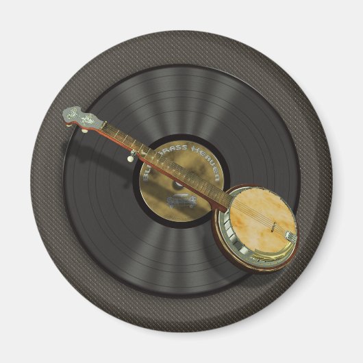 バンジョミュージック冷蔵庫用マグネット マグネット (正面)