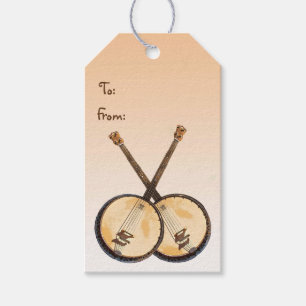 バンジョミュージック楽器ギフトラベルパック ギフトタグ