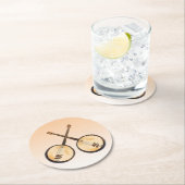 バンジョミュージック楽器紙コースター ラウンドペーパーコースター (インサイチュ)