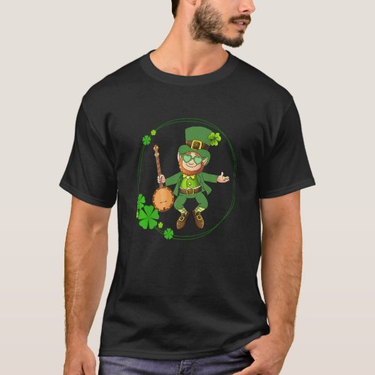 バンジョレプレシャンSt patricks dayバンジョプレーヤーアイリス Tシャツ (正面)
