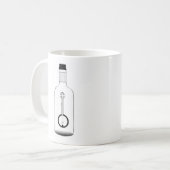 バンジョーおよびボトルのマグ コーヒーマグカップ (正面左)