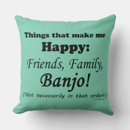 バンジョーが私を幸せにする クッション