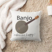 バンジョーが私を幸せにする クッション (ブランケット)