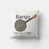 バンジョーが私を幸せにする クッション (正面)