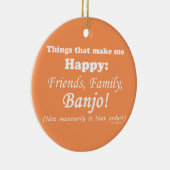 バンジョーが私を幸せにする セラミックオーナメント (右)