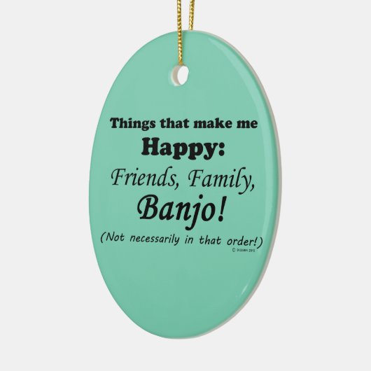 バンジョーが私を幸せにする セラミックオーナメント (左)