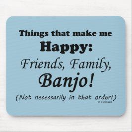 バンジョーが私を幸せにする マウスパッド