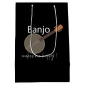 バンジョーが私を幸せにする ミディアムペーパーバッグ (裏面)