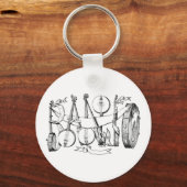 バンジョーのイラストレーション芸術 キーホルダー (正面)