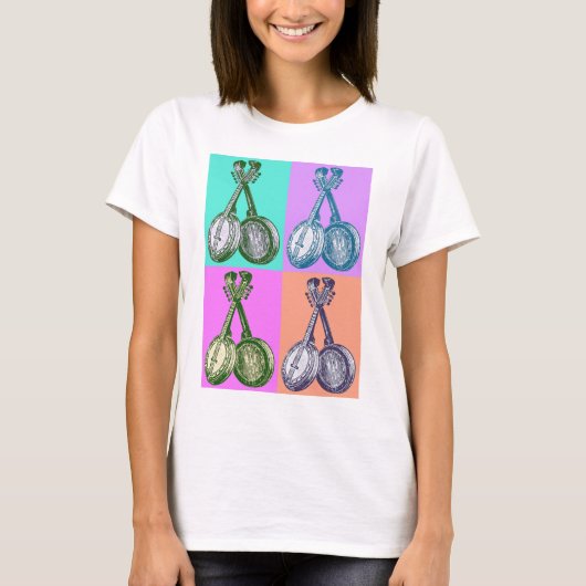 バンジョーのポップアート Tシャツ (正面)