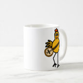 バンジョーのマグを遊んでいるBN.の鶏 コーヒーマグカップ (正面右)
