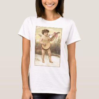 バンジョーの天使の女性スパゲッティ上 Tシャツ