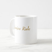 バンジョーの女性のバンジョーの規則 コーヒーマグカップ (正面左)