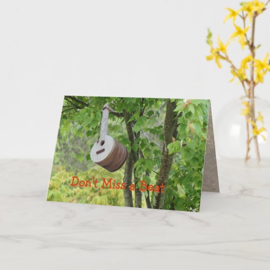 バンジョーの巣箱-大事な行事をカスタマイズ カード (黄色い花)