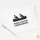 バンジョーの音が聞こえるより速くパドル 長方形シール (封筒)