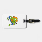 バンジョーのBluegrassのカエル ラゲッジタグ (正面横)