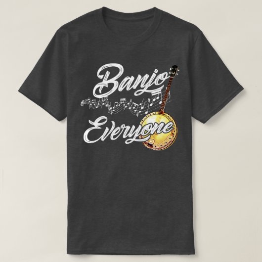 バンジョーみんなの音楽メロディ Tシャツ (デザイン正面)