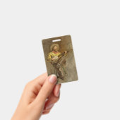 バンジョーを弾きながらスペインのカウボーイソングを歌うトレイルソング バッジ (Handheld)