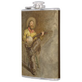 バンジョーを弾きながらスペインのカウボーイソングを歌うトレイルソング フラスク (左)