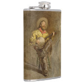 バンジョーを弾きながらスペインのカウボーイソングを歌うトレイルソング フラスク (右)