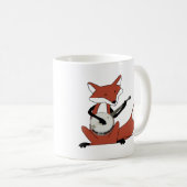 バンジョーを演奏しているキツネ コーヒーマグカップ (正面右)