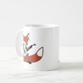 バンジョーを演奏しているキツネ コーヒーマグカップ (正面左)