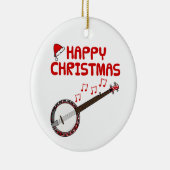 バンジョーフォークミュージシャンクリスマスオーナメント セラミックオーナメント (右)