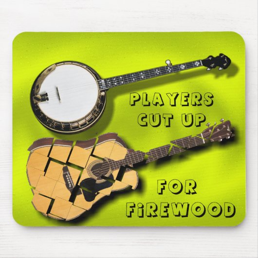 バンジョープレーヤーの切口UP-GUITARS-FORのまき マウスパッド (正面)
