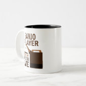 バンジョープレーヤーの(おもしろいな)チョコレート ツートーンマグカップ (正面左)