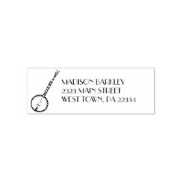 バンジョーミュージシャン音楽先生 セルフインキングスタンプ