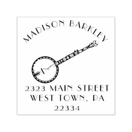 バンジョーミュージシャン音楽先生 セルフインキングスタンプ